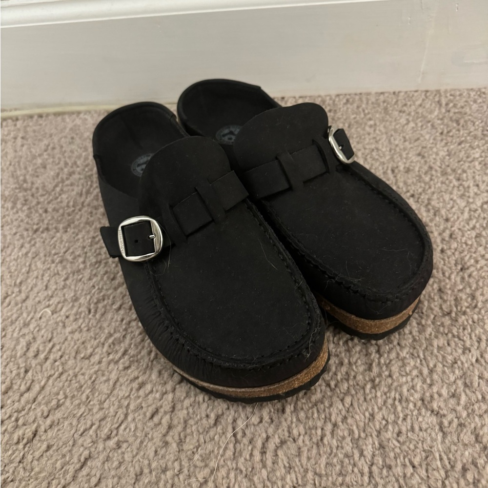 NWOT Birkenstock Buckley Moccasin (black, ladies size 9)